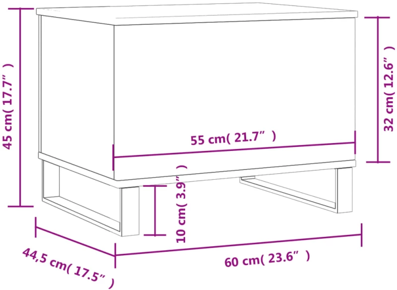 ΤΡΑΠΕΖΑΚΙ ΣΑΛΟΝΙΟΥ ΓΚΡΙ ΣΚΥΡ. 60X44,5X45 ΕΚ. ΕΠΕΞΕΡΓ. ΞΥΛΟ 830960