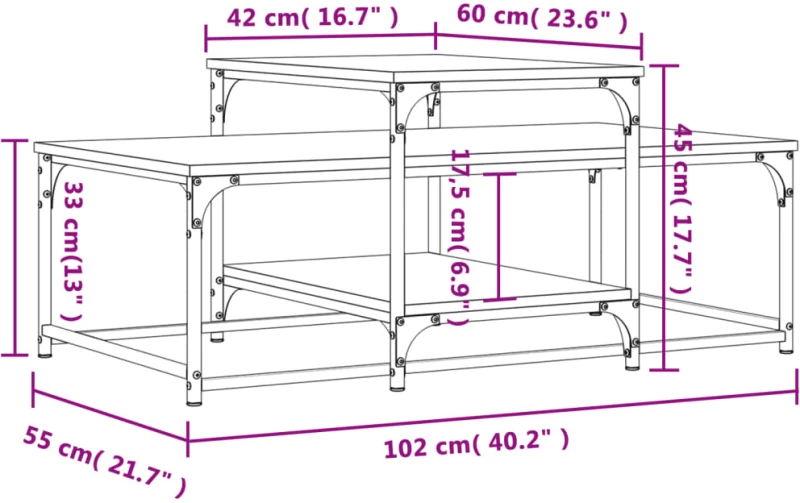 ΤΡΑΠΕΖΑΚΙ ΣΑΛΟΝΙΟΥ SONOMA ΔΡΥΣ 102 X 60 X 45 ΕΚ. ΕΠΕΞΕΡΓ. ΞΥΛΟ 835315