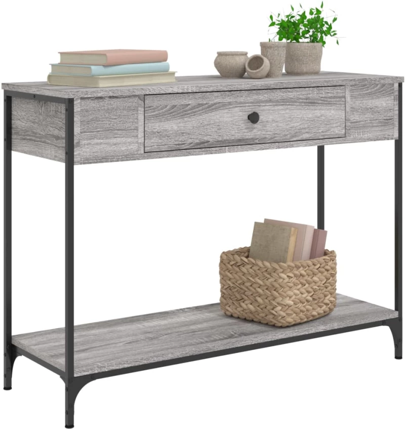 ΤΡΑΠΕΖΙ ΚΟΝΣΟΛΑ ΓΚΡΙ SONOMA 100X34,5X75 ΕΚ. ΕΠΕΞΕΡΓΑΣΜΕΝΟ ΞΥΛΟ 834163