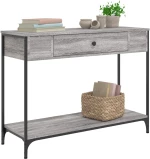 ΤΡΑΠΕΖΙ ΚΟΝΣΟΛΑ ΓΚΡΙ SONOMA 100X34,5X75 ΕΚ. ΕΠΕΞΕΡΓΑΣΜΕΝΟ ΞΥΛΟ 834163