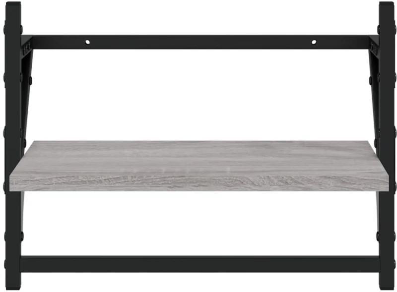 ΡΑΦΙΑ ΤΟΙΧΟΥ ΜΕ ΜΠΑΡΑ 2 ΤΕΜ. ΓΚΡΙ SONOMA 40X25X30 ΕΚ. 836241