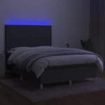 ΚΡΕΒΑΤΙ BOXSPRING ΜΕ ΣΤΡΩΜΑ & LED ΣΚ.ΓΚΡΙ 140X190ΕΚ. ΥΦΑΣΜΑΤΙΝΟ 3135270