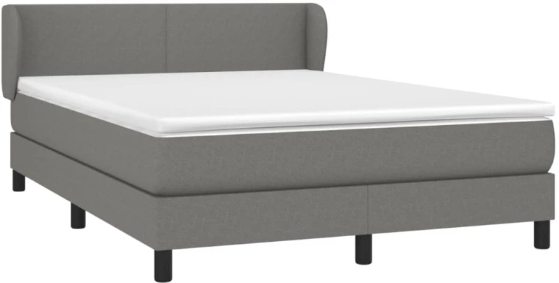 ΚΡΕΒΑΤΙ BOXSPRING ΜΕ ΣΤΡΩΜΑ ΣΚΟΥΡΟ ΓΚΡΙ 140X190 ΕΚ. ΥΦΑΣΜΑΤΙΝΟ 3126078