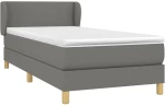 ΚΡΕΒΑΤΙ BOXSPRING ΜΕ ΣΤΡΩΜΑ ΣΚΟΥΡΟ ΓΚΡΙ 90X200 ΕΚ. ΥΦΑΣΜΑΤΙΝΟ 3126614