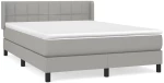 ΚΡΕΒΑΤΙ BOXSPRING ΜΕ ΣΤΡΩΜΑ ΑΝΟΙΧΤΟ ΓΚΡΙ 140X190 ΕΚ. ΥΦΑΣΜΑΤΙΝΟ 3129705