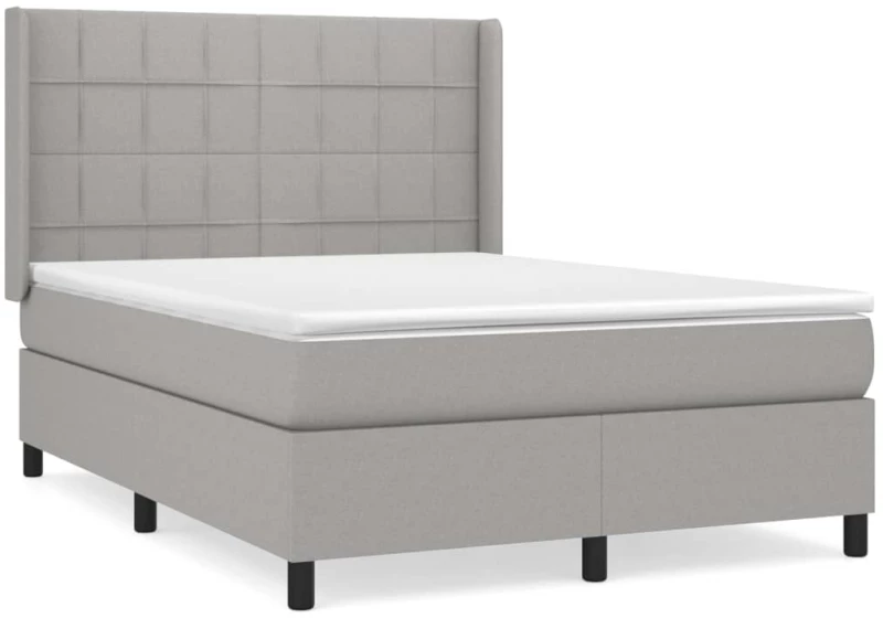 ΚΡΕΒΑΤΙ BOXSPRING ΜΕ ΣΤΡΩΜΑ ΑΝΟΙΧΤΟ ΓΚΡΙ 140X200 ΕΚ. ΥΦΑΣΜΑΤΙΝΟ 3131433