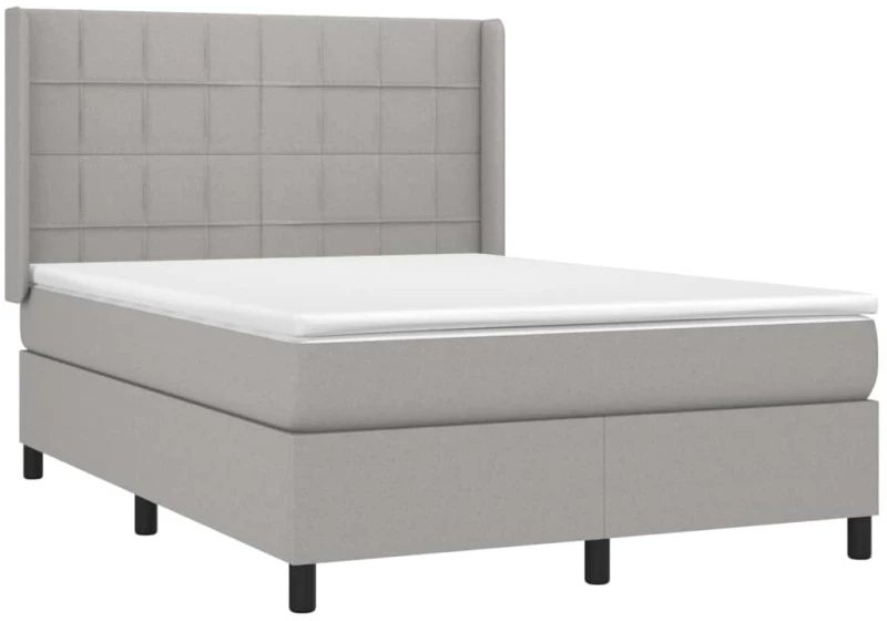 ΚΡΕΒΑΤΙ BOXSPRING ΜΕ ΣΤΡΩΜΑ ΑΝΟΙΧΤΟ ΓΚΡΙ 140X200 ΕΚ. ΥΦΑΣΜΑΤΙΝΟ 3131433