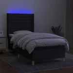 ΚΡΕΒΑΤΙ BOXSPRING ΜΕ ΣΤΡΩΜΑ & LED ΜΑΥΡΟ 100X200 ΕΚ. ΥΦΑΣΜΑΤΙΝΟ 3138935