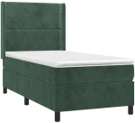 ΚΡΕΒΑΤΙ BOXSPRING ΜΕ ΣΤΡΩΜΑ & LED ΣΚ. ΠΡΑΣΙΝΟ 100X200ΕΚ ΒΕΛΟΥΔΟ 3139490