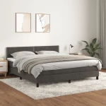 ΚΡΕΒΑΤΙ BOXSPRING ΜΕ ΣΤΡΩΜΑ ΣΚΟΥΡΟ ΓΚΡΙ 180X200 ΕΚ. ΒΕΛΟΥΔΙΝΟ 3141258