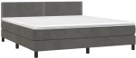 ΚΡΕΒΑΤΙ BOXSPRING ΜΕ ΣΤΡΩΜΑ ΣΚΟΥΡΟ ΓΚΡΙ 180X200 ΕΚ. ΒΕΛΟΥΔΙΝΟ 3141258
