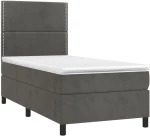 ΚΡΕΒΑΤΙ BOXSPRING ΜΕ ΣΤΡΩΜΑ ΣΚΟΥΡΟ ΓΚΡΙ 90X200 ΕΚ. ΒΕΛΟΥΔΙΝΟ 3142942