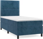 ΚΡΕΒΑΤΙ BOXSPRING ΜΕ ΣΤΡΩΜΑ ΣΚΟΥΡΟ ΜΠΛΕ 100X200 ΕΚ. ΒΕΛΟΥΔΙΝΟ 3142951