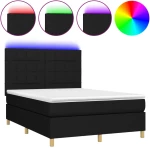ΚΡΕΒΑΤΙ BOXSPRING ΜΕ ΣΤΡΩΜΑ & LED ΜΑΥΡΟ 140X190 ΕΚ. ΥΦΑΣΜΑΤΙΝΟ 3135431