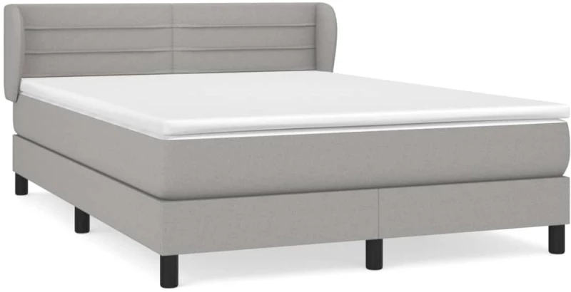 ΚΡΕΒΑΤΙ BOXSPRING ΜΕ ΣΤΡΩΜΑ ΑΝΟΙΧΤΟ ΓΚΡΙ 140X200 ΕΚ. ΥΦΑΣΜΑΤΙΝΟ 3126325