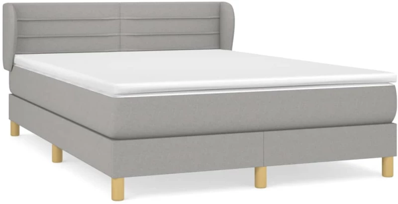 ΚΡΕΒΑΤΙ BOXSPRING ΜΕ ΣΤΡΩΜΑ ΑΝΟΙΧΤΟ ΓΚΡΙ 140X190 ΕΚ. ΥΦΑΣΜΑΤΙΝΟ 3126877