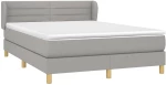 ΚΡΕΒΑΤΙ BOXSPRING ΜΕ ΣΤΡΩΜΑ ΑΝΟΙΧΤΟ ΓΚΡΙ 140X190 ΕΚ. ΥΦΑΣΜΑΤΙΝΟ 3126877