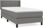 ΚΡΕΒΑΤΙ BOXSPRING ΜΕ ΣΤΡΩΜΑ ΣΚΟΥΡΟ ΓΚΡΙ 80X200 ΕΚ. ΥΦΑΣΜΑΤΙΝΟ 3129666