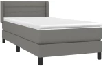 ΚΡΕΒΑΤΙ BOXSPRING ΜΕ ΣΤΡΩΜΑ ΣΚΟΥΡΟ ΓΚΡΙ 90X200 ΕΚ. ΥΦΑΣΜΑΤΙΝΟ 3129762