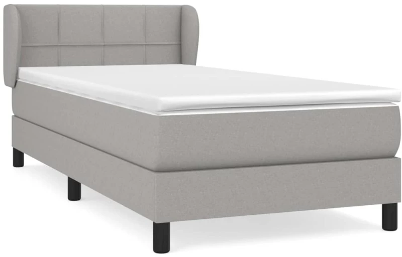 ΚΡΕΒΑΤΙ BOXSPRING ΜΕ ΣΤΡΩΜΑ ΑΝΟΙΧΤΟ ΓΚΡΙ 80X200 ΕΚ. ΥΦΑΣΜΑΤΙΝΟ 3126197