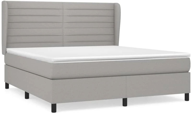 ΚΡΕΒΑΤΙ BOXSPRING ΜΕ ΣΤΡΩΜΑ ΑΝΟΙΧΤΟ ΓΚΡΙ 180X200 ΕΚ. ΥΦΑΣΜΑΤΙΝΟ 3128061