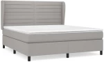 ΚΡΕΒΑΤΙ BOXSPRING ΜΕ ΣΤΡΩΜΑ ΑΝΟΙΧΤΟ ΓΚΡΙ 180X200 ΕΚ. ΥΦΑΣΜΑΤΙΝΟ 3128061