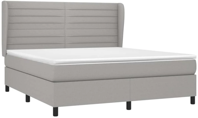 ΚΡΕΒΑΤΙ BOXSPRING ΜΕ ΣΤΡΩΜΑ ΑΝΟΙΧΤΟ ΓΚΡΙ 180X200 ΕΚ. ΥΦΑΣΜΑΤΙΝΟ 3128061