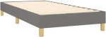 ΚΡΕΒΑΤΙ BOXSPRING ΜΕ ΣΤΡΩΜΑ ΣΚΟΥΡΟ ΓΚΡΙ 90X190 ΕΚ. ΥΦΑΣΜΑΤΙΝΟ 3130234