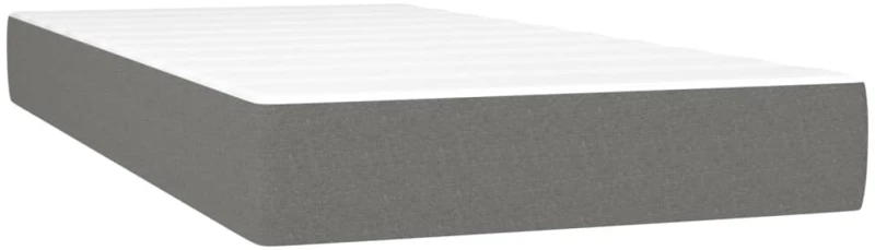 ΚΡΕΒΑΤΙ BOXSPRING ΜΕ ΣΤΡΩΜΑ ΣΚΟΥΡΟ ΓΚΡΙ 90X190 ΕΚ. ΥΦΑΣΜΑΤΙΝΟ 3130234