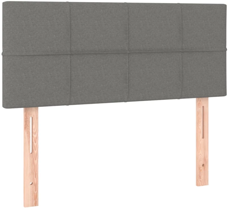 ΚΡΕΒΑΤΙ BOXSPRING ΜΕ ΣΤΡΩΜΑ ΣΚΟΥΡΟ ΓΚΡΙ 90X190 ΕΚ. ΥΦΑΣΜΑΤΙΝΟ 3130234
