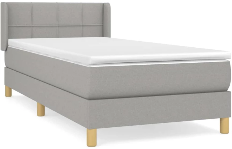 ΚΡΕΒΑΤΙ BOXSPRING ΜΕ ΣΤΡΩΜΑ ΑΝΟΙΧΤΟ ΓΚΡΙ 100X200 ΕΚ. ΥΦΑΣΜΑΤΙΝΟ 3130249