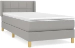 ΚΡΕΒΑΤΙ BOXSPRING ΜΕ ΣΤΡΩΜΑ ΑΝΟΙΧΤΟ ΓΚΡΙ 100X200 ΕΚ. ΥΦΑΣΜΑΤΙΝΟ 3130249
