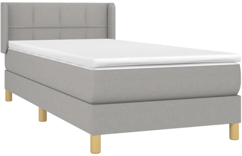 ΚΡΕΒΑΤΙ BOXSPRING ΜΕ ΣΤΡΩΜΑ ΑΝΟΙΧΤΟ ΓΚΡΙ 100X200 ΕΚ. ΥΦΑΣΜΑΤΙΝΟ 3130249