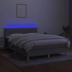 ΚΡΕΒΑΤΙ BOXSPRING ΜΕ ΣΤΡΩΜΑ & LED ΑΝ.ΓΚΡΙ 140X190ΕΚ. ΥΦΑΣΜΑΤΙΝΟ 3133789