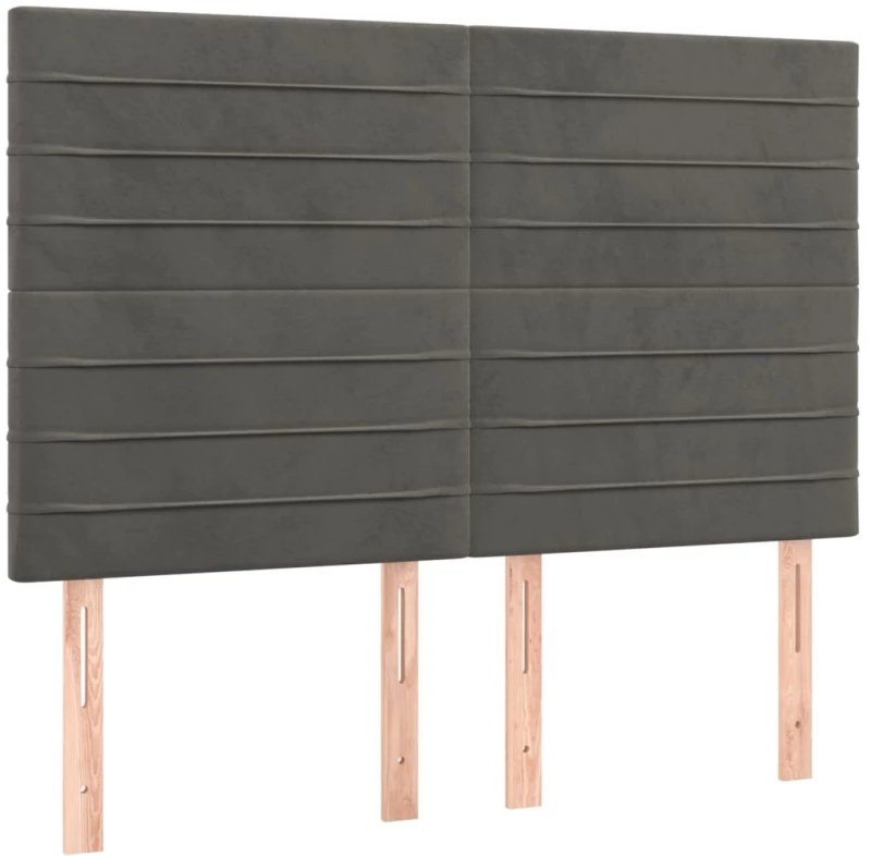 ΚΡΕΒΑΤΙ BOXSPRING ΜΕ ΣΤΡΩΜΑ & LED ΣΚ. ΓΚΡΙ 140X200ΕΚ. ΒΕΛΟΥΔΙΝΟ 3136186