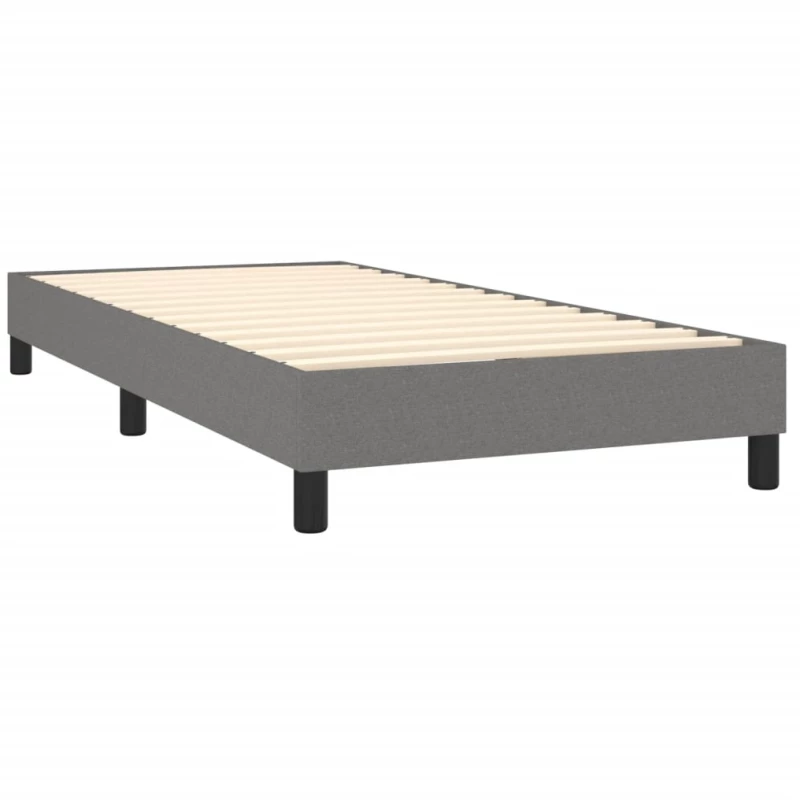 ΚΡΕΒΑΤΙ BOXSPRING ΜΕ ΣΤΡΩΜΑ ΣΚΟΥΡΟ ΓΚΡΙ 100X200 ΕΚ. ΥΦΑΣΜΑΤΙΝΟ 3140034