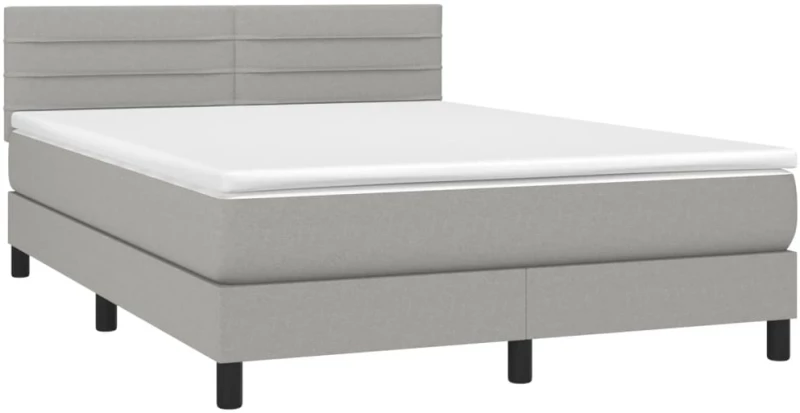 ΚΡΕΒΑΤΙ BOXSPRING ΜΕ ΣΤΡΩΜΑ & LED ΑΝ.ΓΚΡΙ 140X190ΕΚ. ΥΦΑΣΜΑΤΙΝΟ 3133229