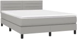 ΚΡΕΒΑΤΙ BOXSPRING ΜΕ ΣΤΡΩΜΑ & LED ΑΝ.ΓΚΡΙ 140X190ΕΚ. ΥΦΑΣΜΑΤΙΝΟ 3133229