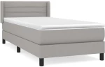 ΚΡΕΒΑΤΙ BOXSPRING ΜΕ ΣΤΡΩΜΑ ΑΝΟΙΧΤΟ ΓΚΡΙ 90X190 ΕΚ. ΥΦΑΣΜΑΤΙΝΟ 3129753