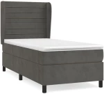 ΚΡΕΒΑΤΙ BOXSPRING ΜΕ ΣΤΡΩΜΑ ΣΚΟΥΡΟ ΓΚΡΙ 90X200 ΕΚ. ΒΕΛΟΥΔΙΝΟ 3129250