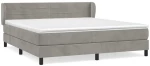 ΚΡΕΒΑΤΙ BOXSPRING ΜΕ ΣΤΡΩΜΑ ΑΝΟΙΧΤΟ ΓΚΡΙ 180X200 ΕΚ. ΒΕΛΟΥΔΙΝΟ 3127565