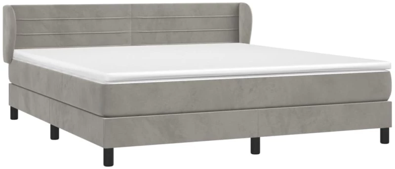 ΚΡΕΒΑΤΙ BOXSPRING ΜΕ ΣΤΡΩΜΑ ΑΝΟΙΧΤΟ ΓΚΡΙ 180X200 ΕΚ. ΒΕΛΟΥΔΙΝΟ 3127565