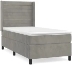 ΚΡΕΒΑΤΙ BOXSPRING ΜΕ ΣΤΡΩΜΑ ΑΝΟΙΧΤΟ ΓΚΡΙ 100X200 ΕΚ. ΒΕΛΟΥΔΙΝΟ 3132723