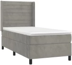 ΚΡΕΒΑΤΙ BOXSPRING ΜΕ ΣΤΡΩΜΑ ΑΝΟΙΧΤΟ ΓΚΡΙ 100X200 ΕΚ. ΒΕΛΟΥΔΙΝΟ 3132723