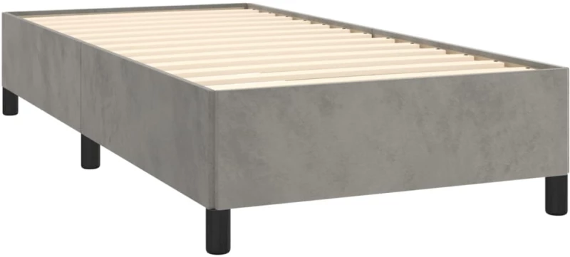 ΚΡΕΒΑΤΙ BOXSPRING ΜΕ ΣΤΡΩΜΑ ΑΝΟΙΧΤΟ ΓΚΡΙ 100X200 ΕΚ. ΒΕΛΟΥΔΙΝΟ 3132723