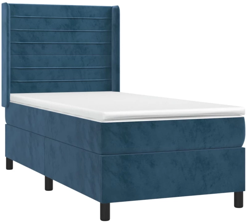 ΚΡΕΒΑΤΙ BOXSPRING ΜΕ ΣΤΡΩΜΑ & LED ΣΚ. ΜΠΛΕ 100X200ΕΚ. ΒΕΛΟΥΔΙΝΟ 3139611