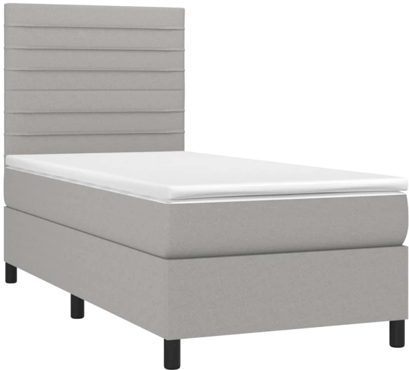 ΚΡΕΒΑΤΙ BOXSPRING ΜΕ ΣΤΡΩΜΑ ΑΝΟΙΧΤΟ ΓΚΡΙ 100X200 ΕΚ. ΥΦΑΣΜΑΤΙΝΟ 3141833