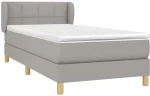 ΚΡΕΒΑΤΙ BOXSPRING ΜΕ ΣΤΡΩΜΑ ΑΝΟΙΧΤΟ ΓΚΡΙ 90X190 ΕΚ. ΥΦΑΣΜΑΤΙΝΟ 3126765