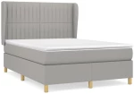 ΚΡΕΒΑΤΙ BOXSPRING ΜΕ ΣΤΡΩΜΑ ΑΝΟΙΧΤΟ ΓΚΡΙ 140X200 ΕΚ. ΥΦΑΣΜΑΤΙΝΟ 3128685