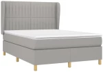 ΚΡΕΒΑΤΙ BOXSPRING ΜΕ ΣΤΡΩΜΑ ΑΝΟΙΧΤΟ ΓΚΡΙ 140X200 ΕΚ. ΥΦΑΣΜΑΤΙΝΟ 3128685